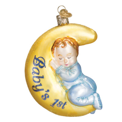 OLD WORLD CHRISTMAS DREAMTIME BOY BABY'S 1ST CHRISTMAS ORNAMENT 10241