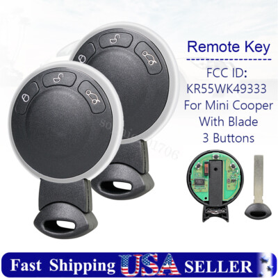 2 Smart Remote Key Fob For 2007 2008 2009 2010 2011 2012 2013 2014 Mini Cooper