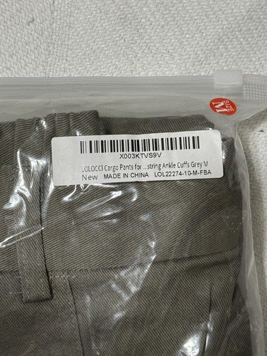 Puños al tobillo Lolocci Cargo String, para mujer talla M, grises NUEVO - Imagen 9 de 9