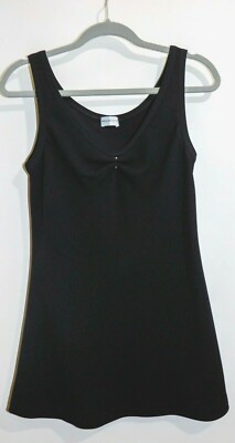PHILOSOPHY Women's Tank Top Scoop Neck Black Size IT 42 US 6 Italy Made