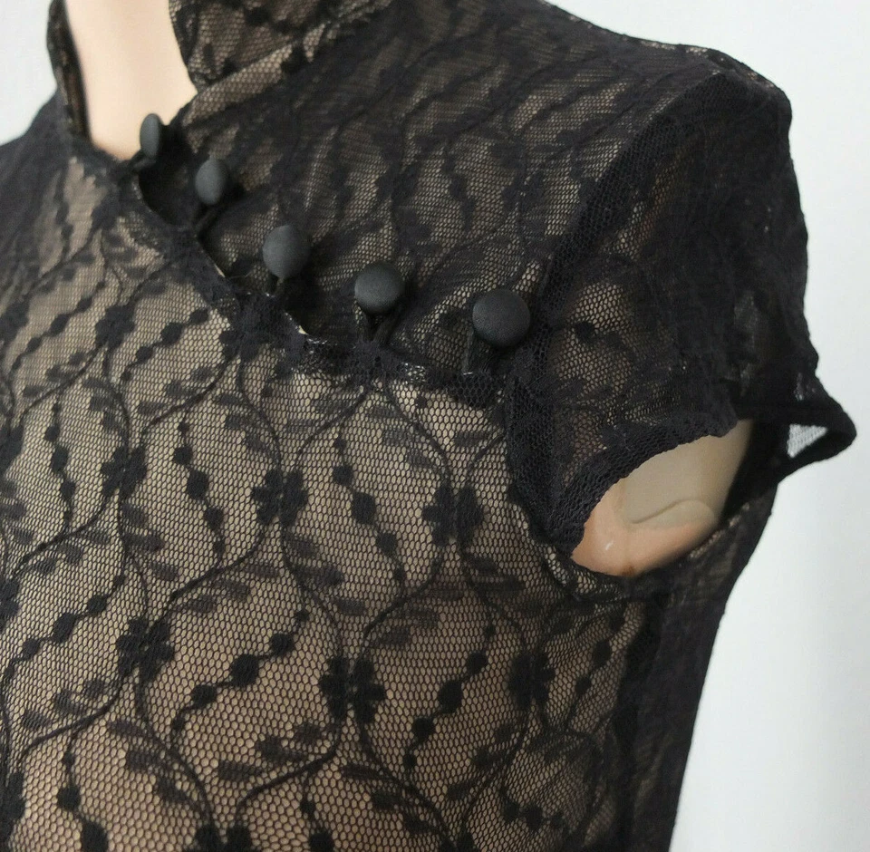 * CLOCKHOUSE bezauberndes Sommer Kleid Gr. 34 XS Spitze TOP Schwarz - Bild 3 von 4