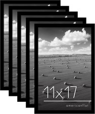 11X17 Picture Frame Black with Polished Plexiglass - Set of 5 - Galleria Collect