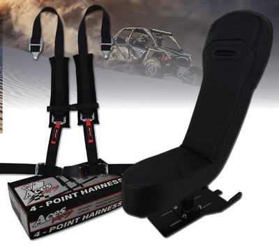 2020+ XP PRO 4 R Turbo R  Seat Rear Bump Seat with Black 4-Point Harness 