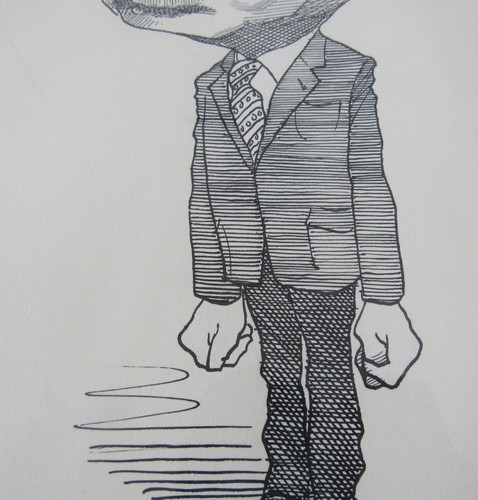Disegno inchiostro originale 1974 David Levine Menachem Begin Forum Galleria Israele - Foto 5 di 9