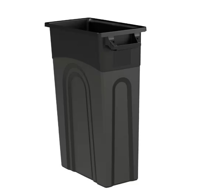 Highboy Waste Container Slim Space Saving Design Dual Pass Through Handle 23 Gal