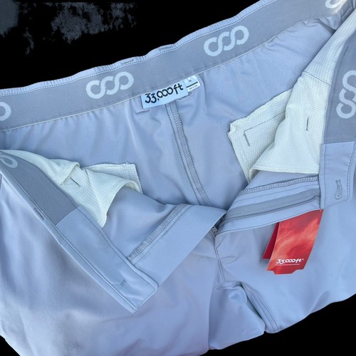 33,000 Ft Golf Shorts Quick Dry Lightweight UPF Gray Golf Size 36 New - Picture 6 of 9