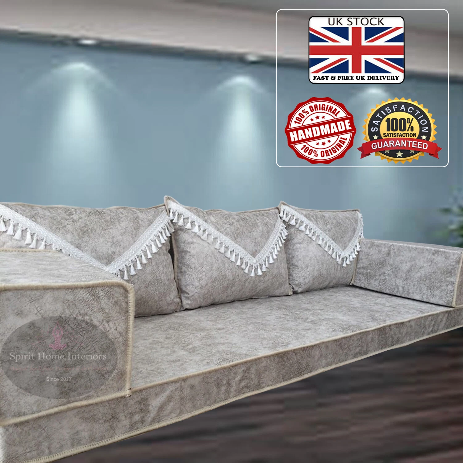 THREE Seater Bench Cushions | MAJLIS Floor Sofa Set | Spirit Home Interiors