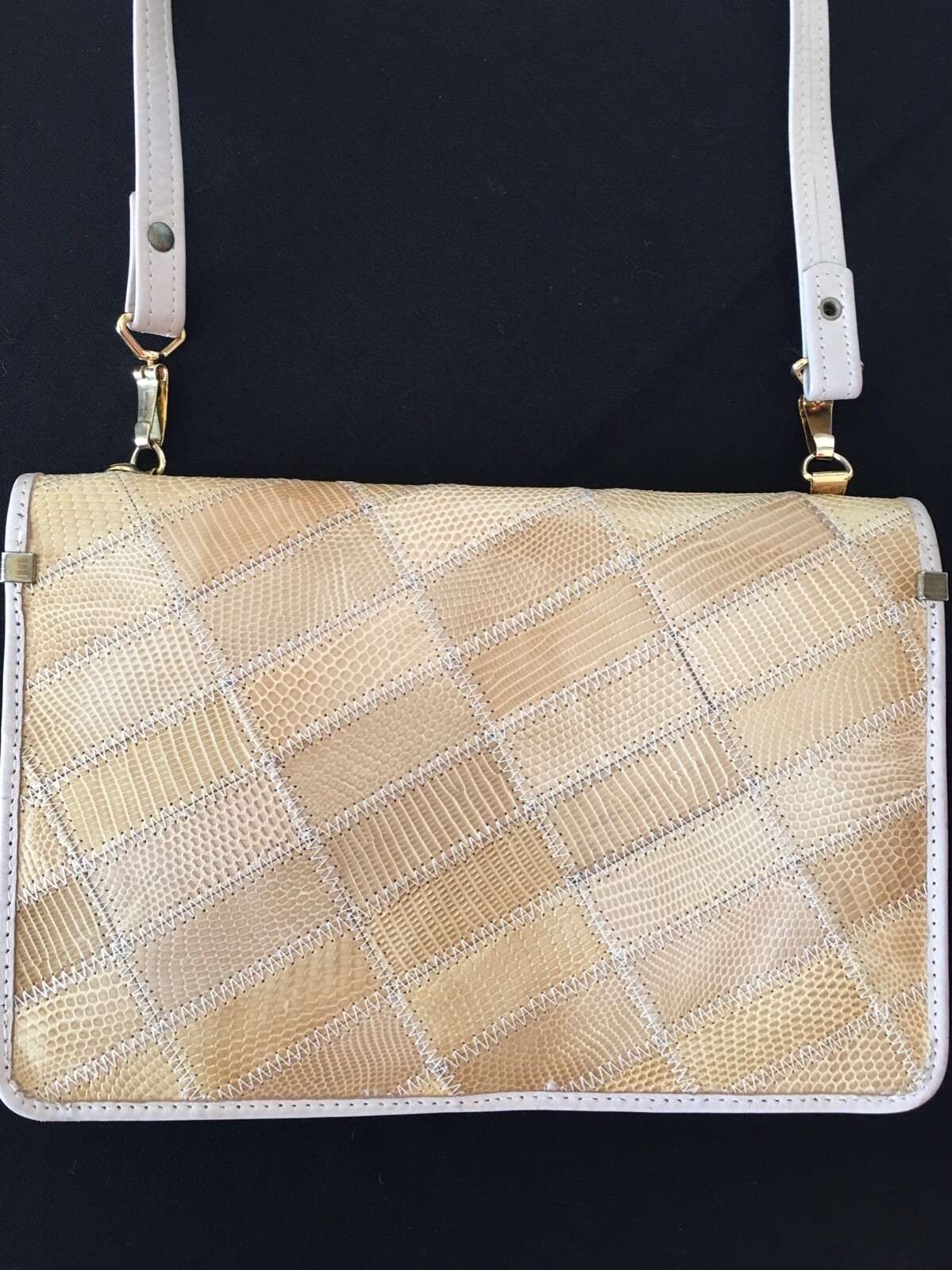 Vintage Lizard Patchwork Handbag - image 10
