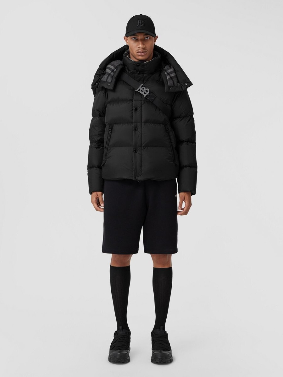 Burberry Detachable Sleeve Hooded Puffer Down Jacket Size L
