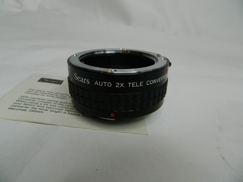 Vintage Sears Auto 2x Tele Converter Lens 4E/MC Made in Japan Case w/ case - Picture 4 of 6