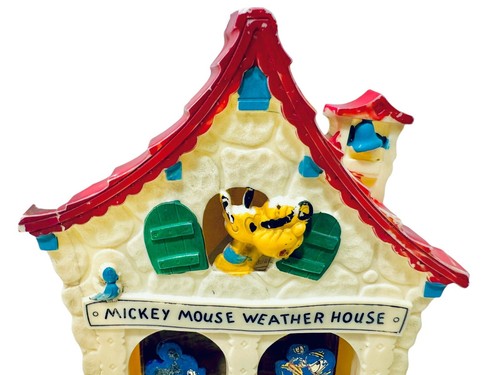 Walt Disney Vintage 1950's Mickey Mouse Weather House Forcaster Hygrometer - Picture 3 of 12