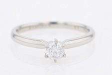 .33ct Round Cut Diamond Solitaire Engagement Ring Platinum Size 6.5 / 3.50 Grams