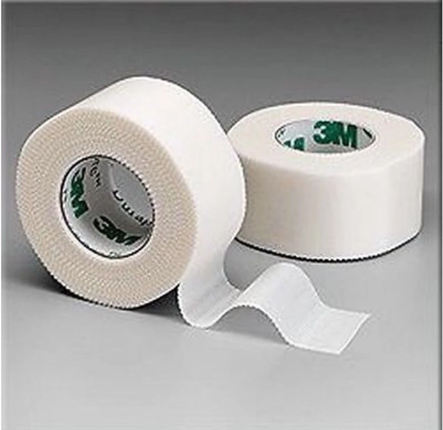 2-4 rollos de cinta de seda médica Durapore 1" x 10 yardas, 3M #1538-1 blanca, cuidado de heridas Foto 4 de 4