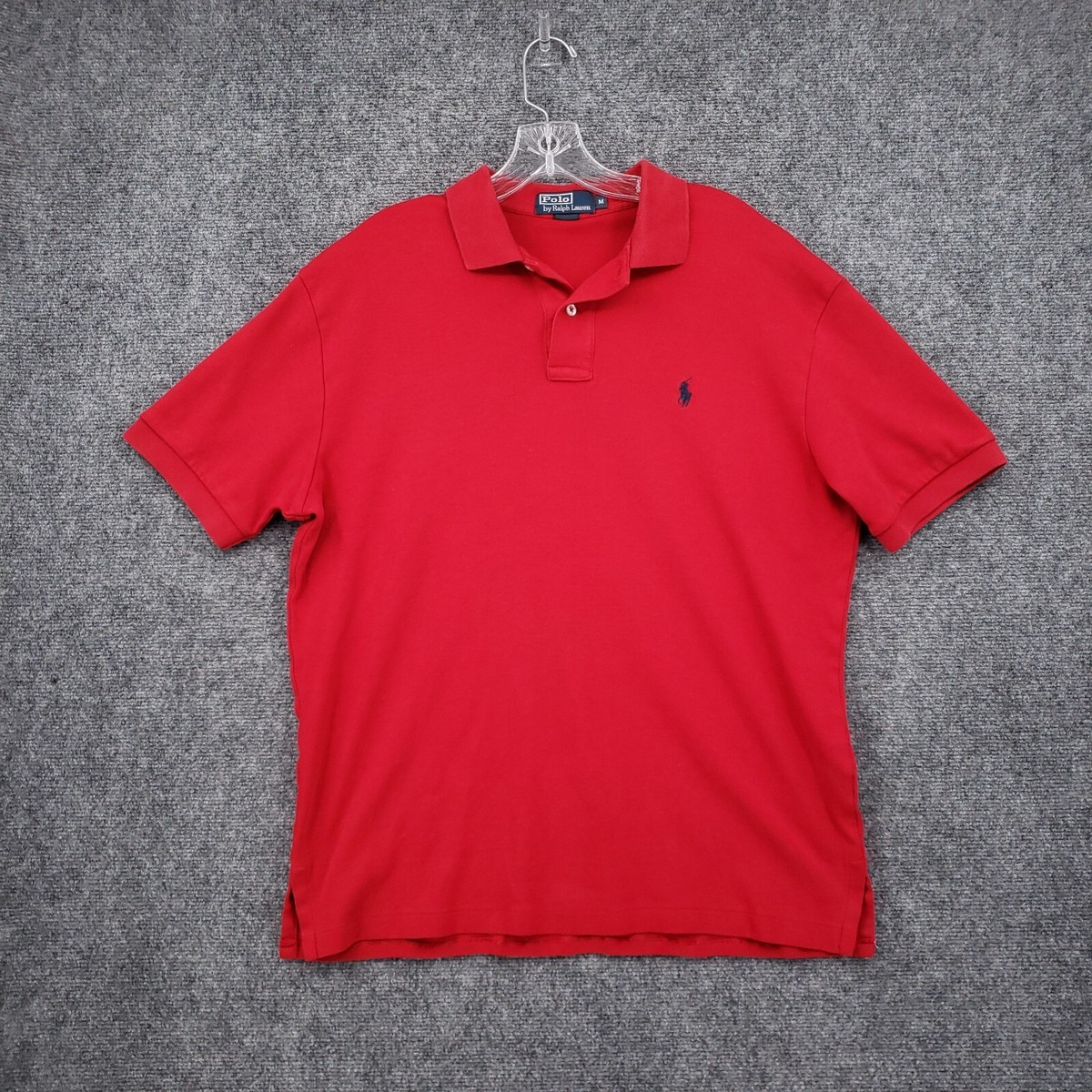 Polo Ralph Lauren Shirt Mens M Medium Red Classic Fit Short Sleeve
