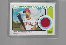 2022 TOPPS HERITAGE BASEBALL CLUBHOUSE COLLECTION ANTHONY RENDON JERSEY RELIC