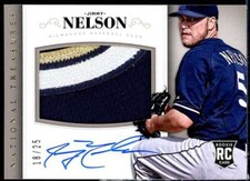 Jimmy Nelson 2014 Panini National Treasure Rookie Material Signatures Gold #170 