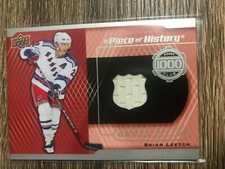 BRIAN LEETCH 2014-15 Upper Deck Hockey A Piece Of History 1000 Point Club PC-BL