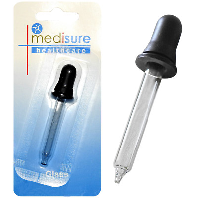 Mediusre Healthcare Reusable Glass Dropper Medical Lab Medicine Liquid  Pipette UK