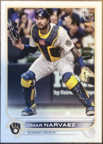 2022 Topps Omar Narvaez #139 Vintage Stock Parallel Milwaukee Brewers SP /99