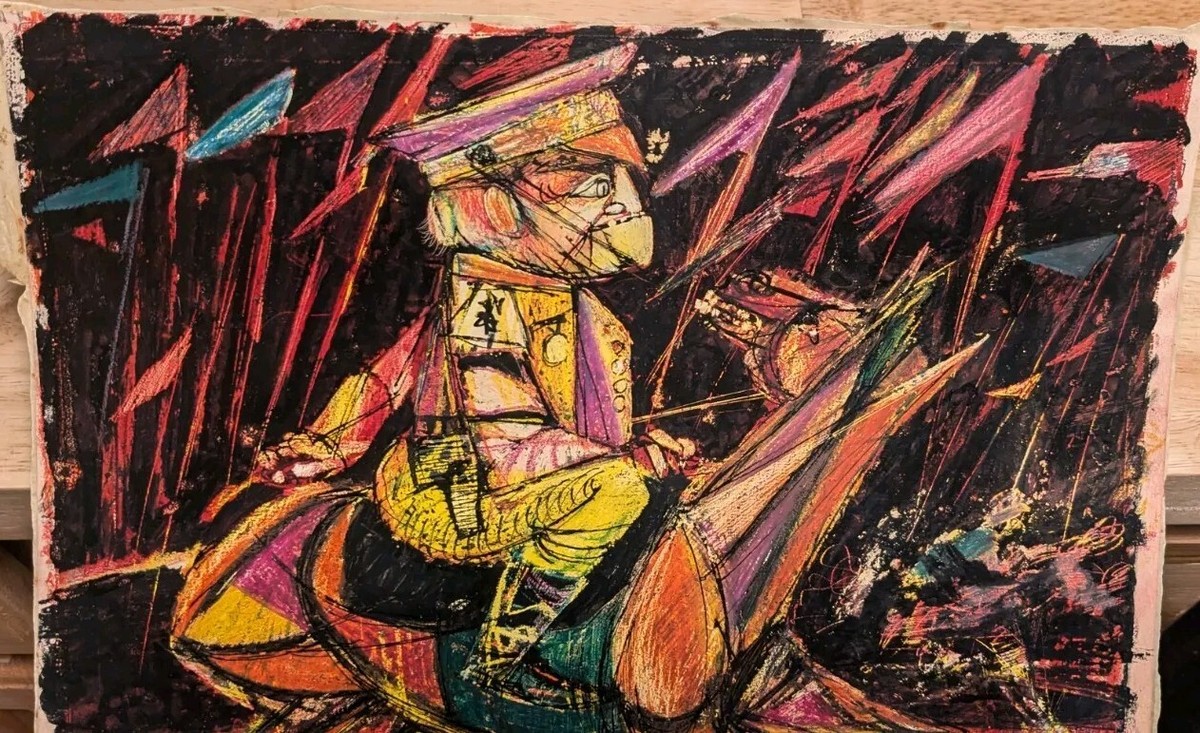 Original Mid Century Modern Abstract Art Painting Artist