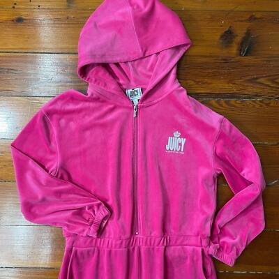 ☆Juicy By Juicy Couture フリースセット(Preppy Pink) Juicy Couture Velour Preppy Pink Hooded Track Soft Jumpsuit