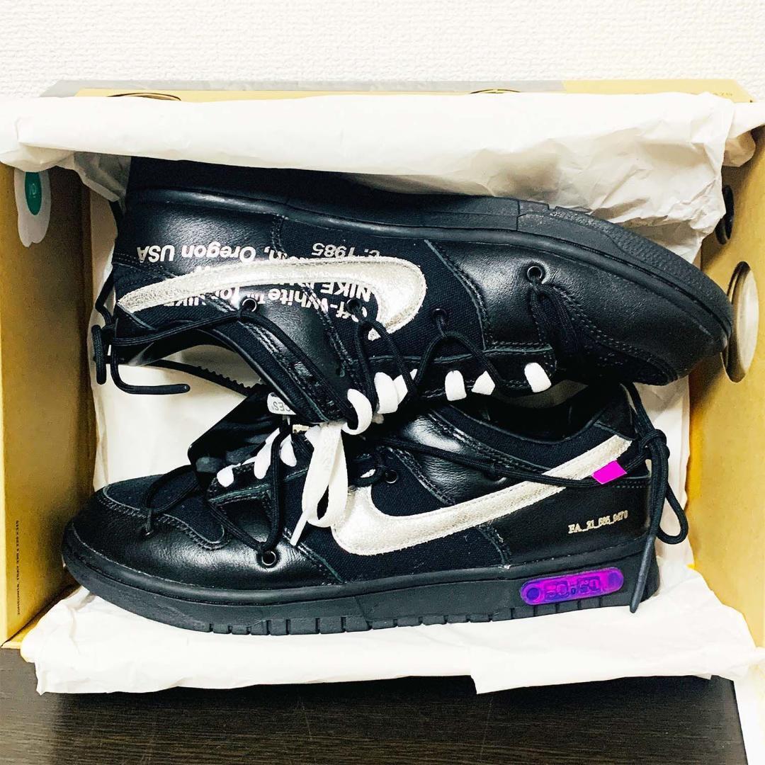 Off-White Nike Dunk Low 50 Collection Black Size 9.5 US DM1602-001