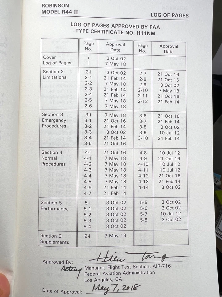 Robinson 44 II  Pilot Operating Handbook - Image 3 of 4