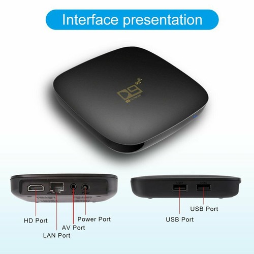 Smart Android 10.0 TV Box Quad Core 2.4G/5G 4K WiFi HD Media Stream Player US D9 - Picture 12 of 12