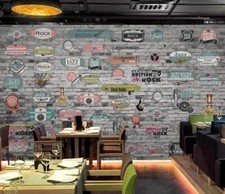 3D Gray Wall Tiles ZHUB13231 Wallpaper Wall Mural Removable Self-adhesive Ann