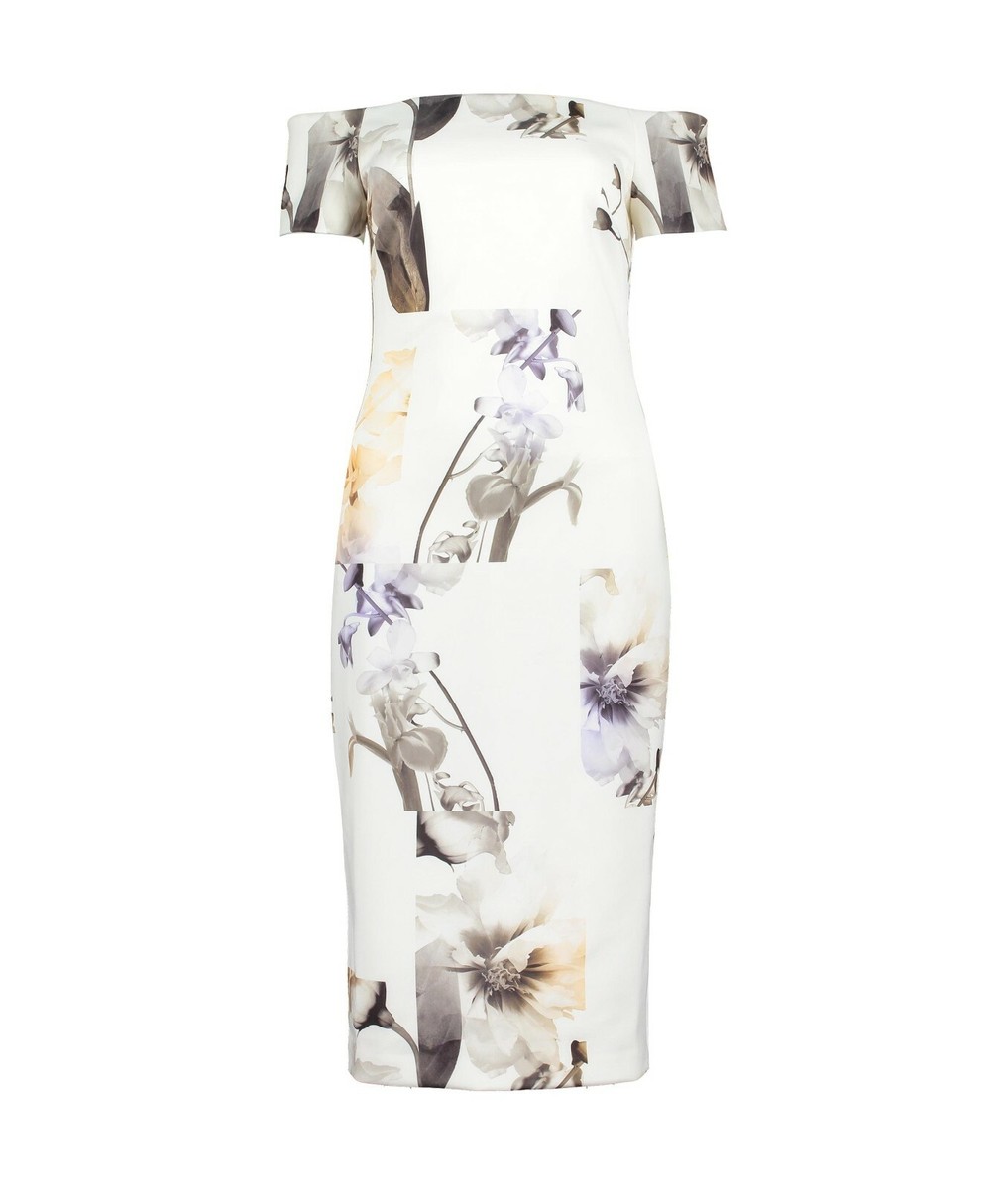 ted baker bardot bodycon dress NEW, Saidie in White rbfp1_6.0_100 4th of July Dress, Size:5-6 Years (130cm)