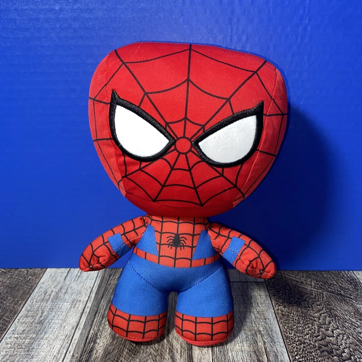Disney Spider Man Plush Big Head Super Hero Red Blue Stuffed Doll