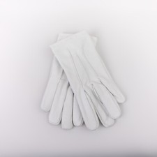 Guanti Massonici di pelle colore bianco