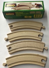 Vintage BRIO  33342 CURVED TRACK  4 PCS IN BOX  USED
