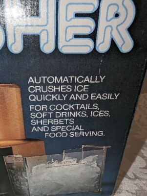 Vintage Electric Deluxe Ice Crusher Gold Van Wyck Model VW-701