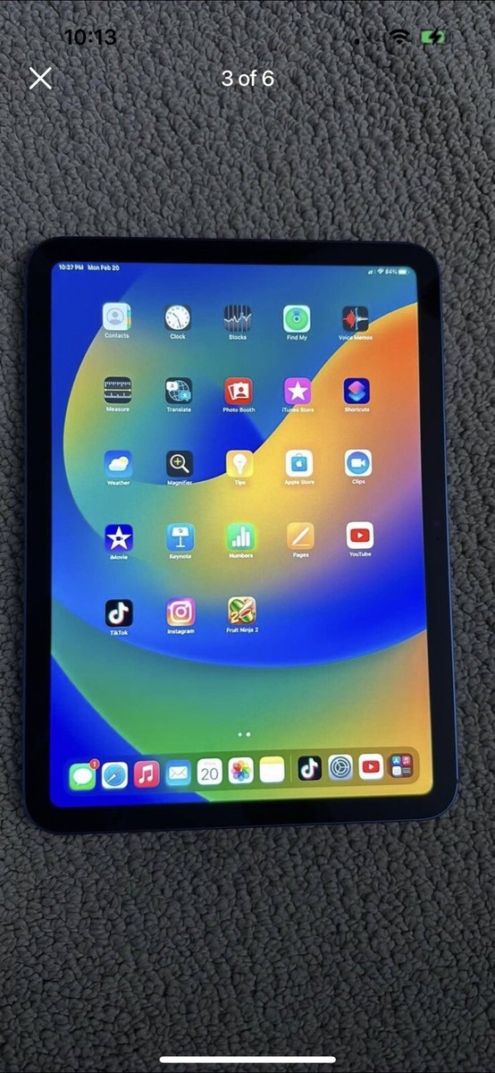 2022 Apple iPad 10th Gen. 64GB, Wi-Fi + 5G (Unlocked), 10.9 2022 Apple iPad 10th Gen. 64GB, Wi-Fi + 5G (Unlocked), 10.9