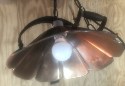 Beautiful Highly Desired Vintage Copper Fluted Light RARE Rewired ready to go 