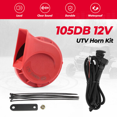#ad UTV Horn Kit w Rocker Switch For Polaris RZR XP 1000 Can Am Maverick X3 Honda $26.63