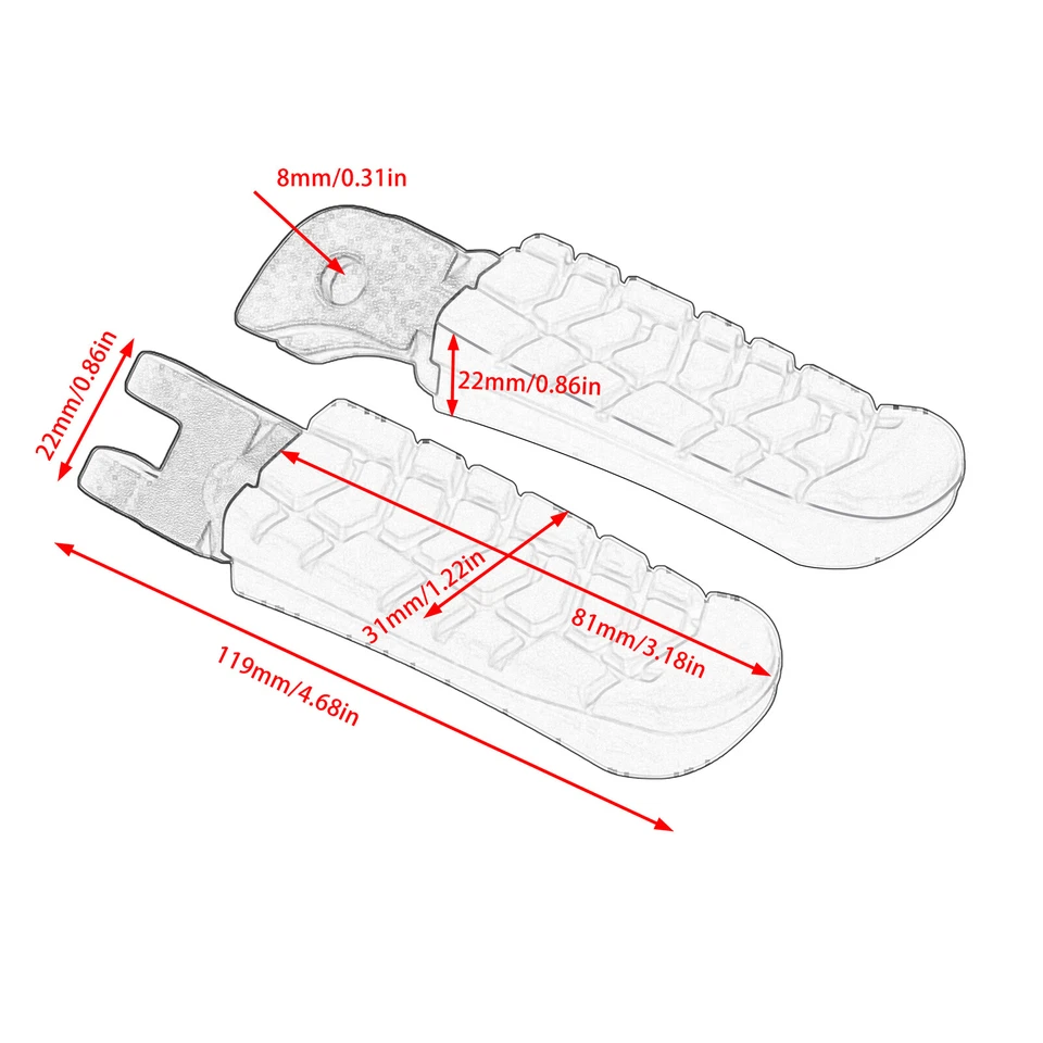 Para KTM 690 ENDURO R, 90 SMC R, 690/790 Duke, 790 ADV - Reposapiés/escaleras traseros Foto 2 de 4