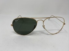 RAY BAN AVIATOR 58mm RB 3025 001/58 GOLD ITALY METAL SUNGLASSEs 58/14/135 QR88