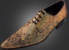 100 Chelsy Handmade Italian Design Unique Gold Velvet Shoe 42