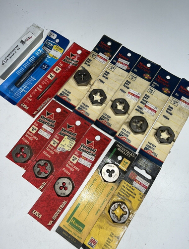 Lot of 13 Hanson Century Vermont Master Mechanic Tap & Die Set Alloy Steel - Picture 2 of 14