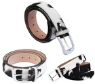 MENS DESIGNER LEATHER BELTS COW HANDMADE UNISEX BUCKLE NATURAL HAIR WAIST PANT