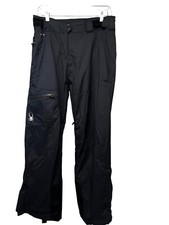 Spyder Womens Vintage Black Lined Snowboard Ski Snow Pants Medium Short 30x30