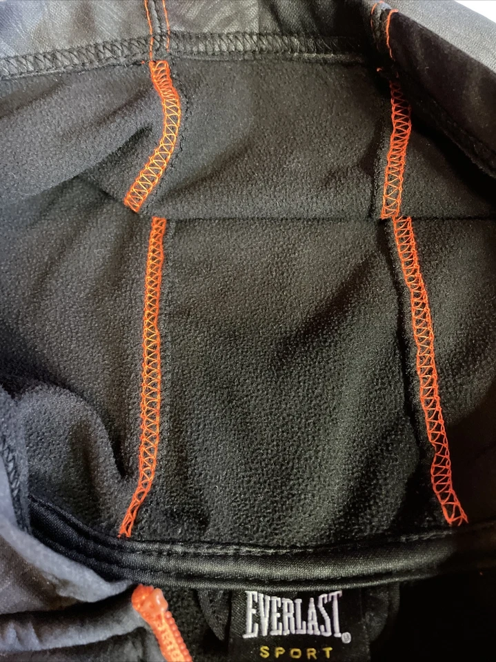 Everlast Sport Talla Pequeña 6/7 Juvenil Negro con Naranja Cremallera Nylon Sudadera con Capucha Foto 4 de 4