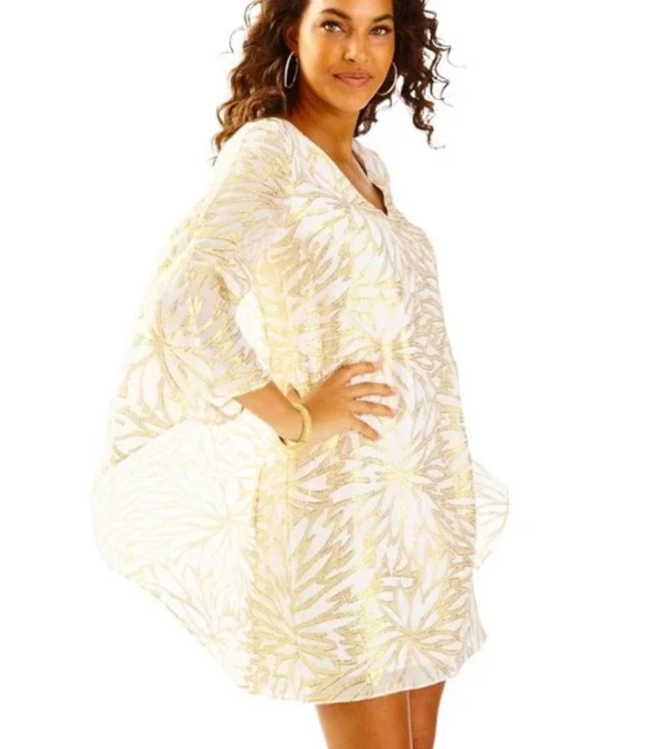 Lilly pulitzer miri silk best sale caftan