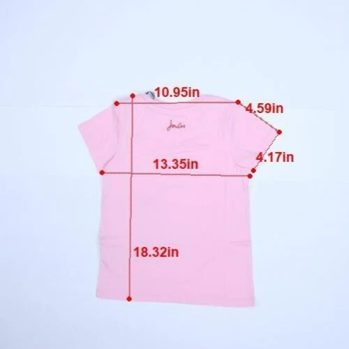 Joules Astra розовый короткий рукав что вышитый хлопок футболка футболка девочек 7Y - Изображение 4 из 4
