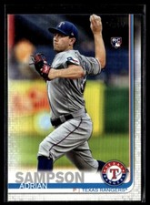 2019 Topps Update Adrian Sampson Rookie Texas Rangers #US219