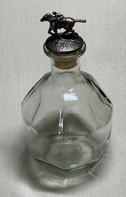Blantons Bourbon Octagonal Faceted Glass Bottle Cork Stopper Horse & Jockey