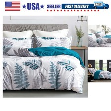 Comforter King Size, 600 Thread Count Cotton Blue Floral with Khaki  Grey Le...