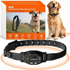 GPS Wireless Dog Collar Fence System, Electric Fence for Dogs with UBLOX Chip...